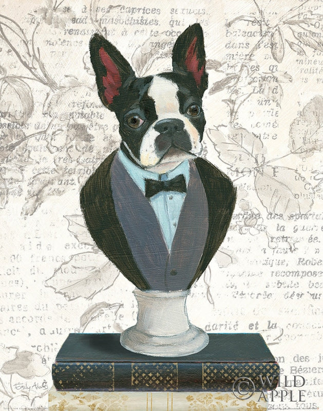 Reproduction of Canine Couture Newsprint I by Emily Adams - Wall Decor Art