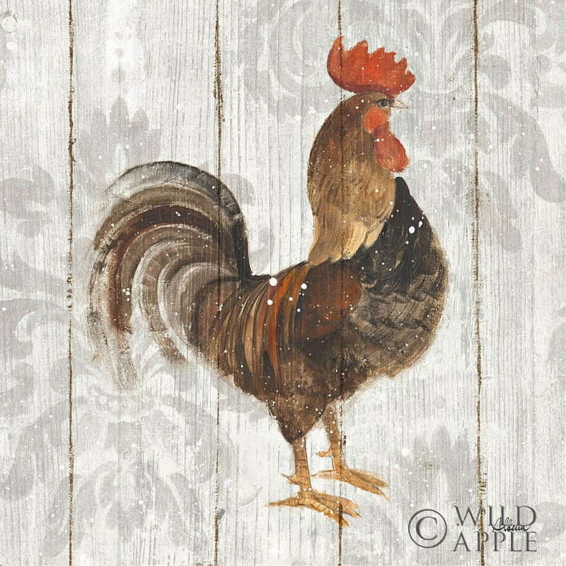 Reproduction of Farm Friend III on Barn Board by Albena Hristova - Wall Decor Art