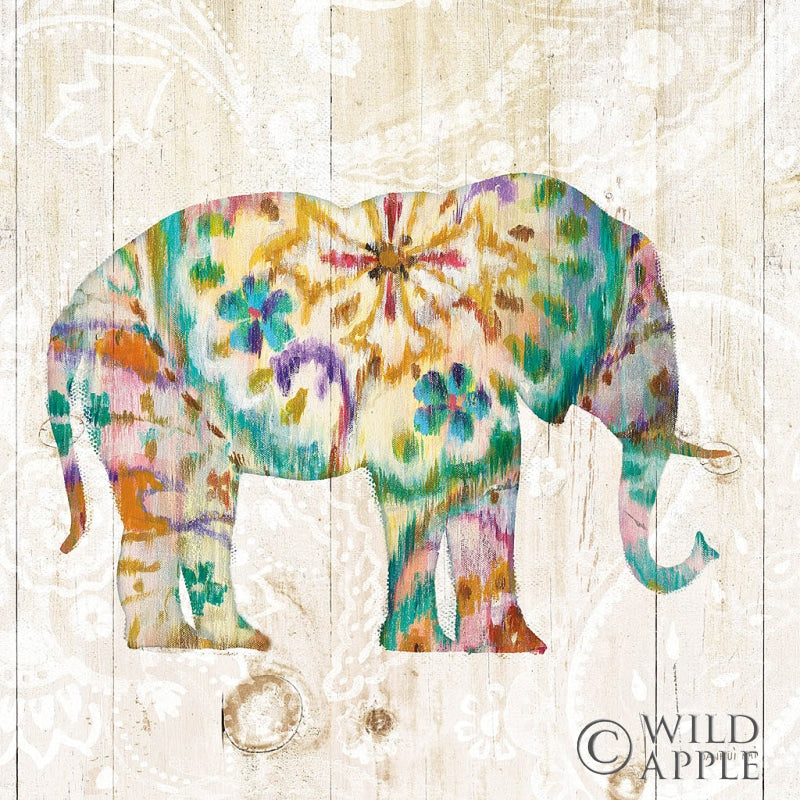 Reproduction of Boho Paisley Elephant I by Danhui Nai - Wall Decor Art