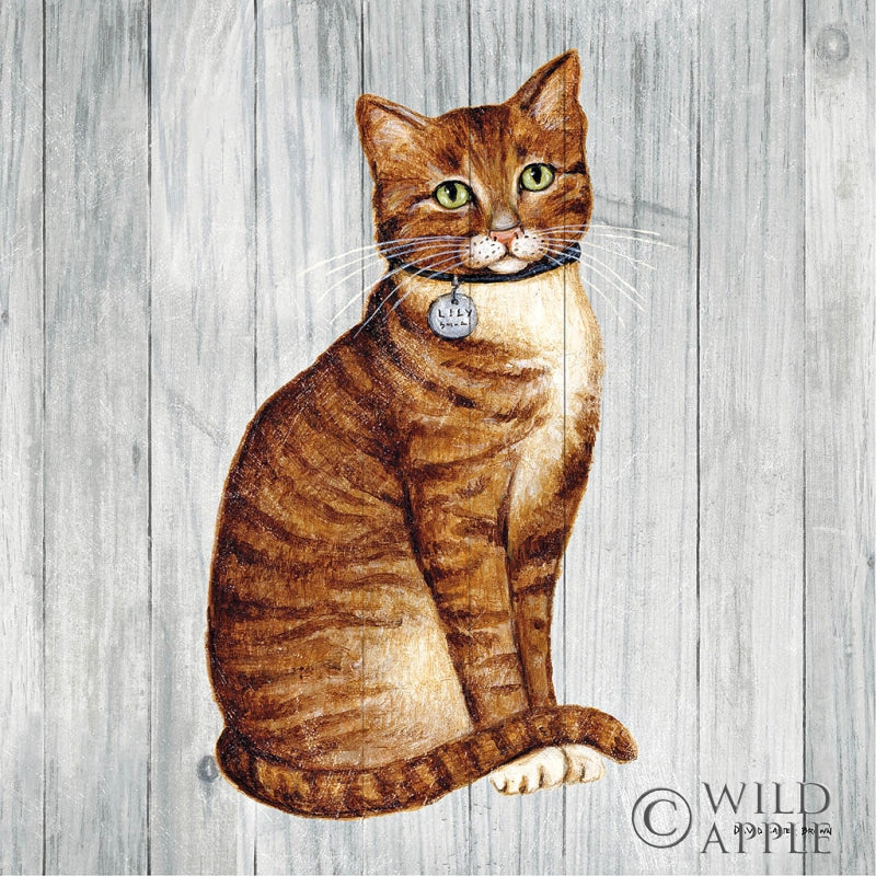 Reproduction of Country Kitty IV on Wood by David Carter Brown - Wall Decor Art