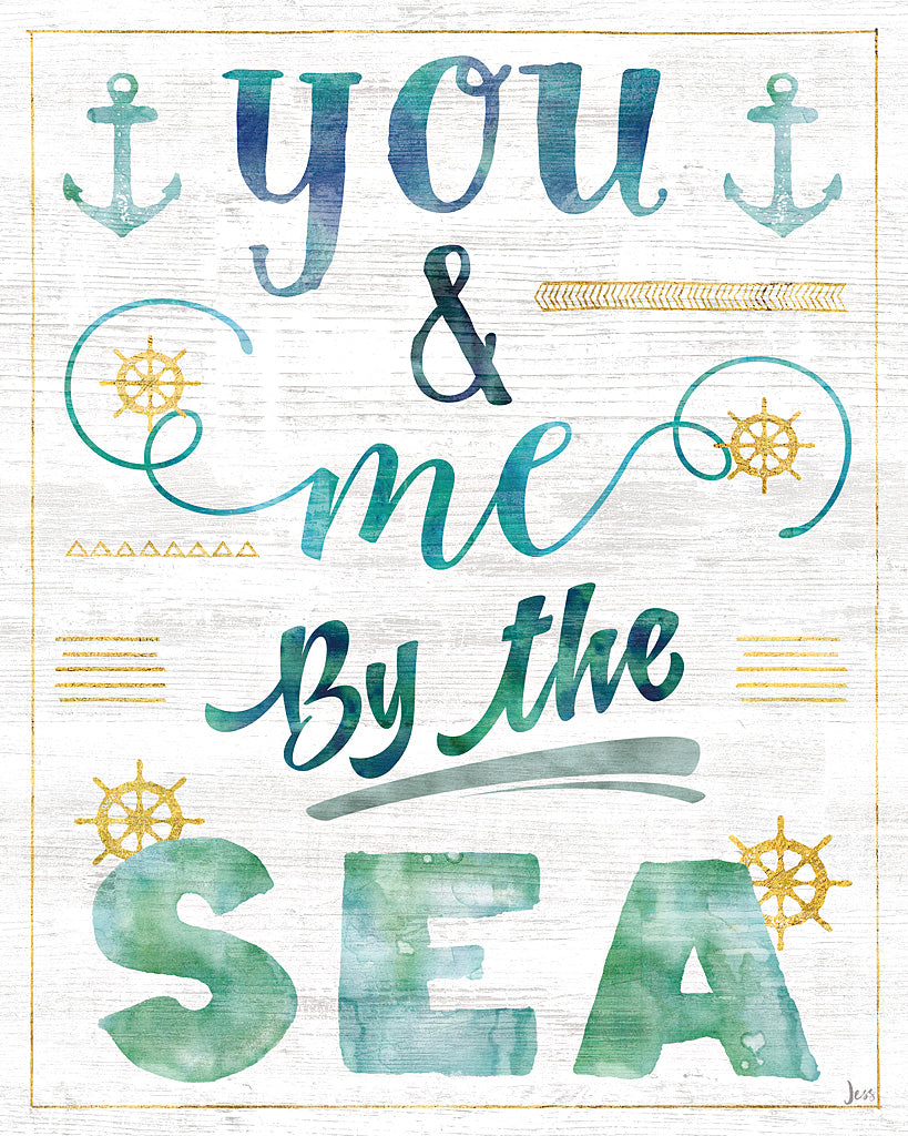 Reproduction of Coastal Words II on Wood by Jess Aiken - Wall Decor Art