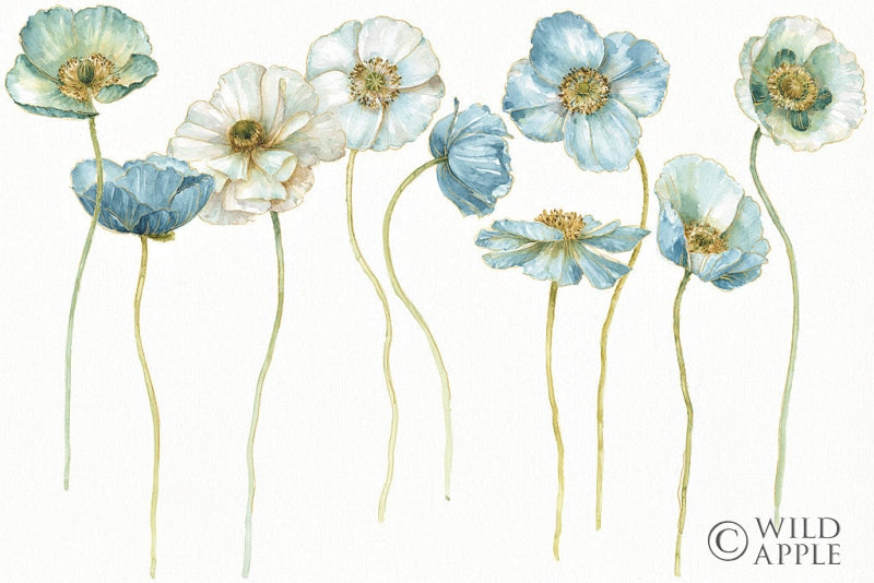 Reproduction of My Greenhouse Poppies Silhouettes by Lisa Audit - Wall Decor Art