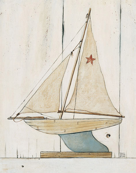 Reproduction of Pond Yacht II by David Carter Brown - Wall Decor Art