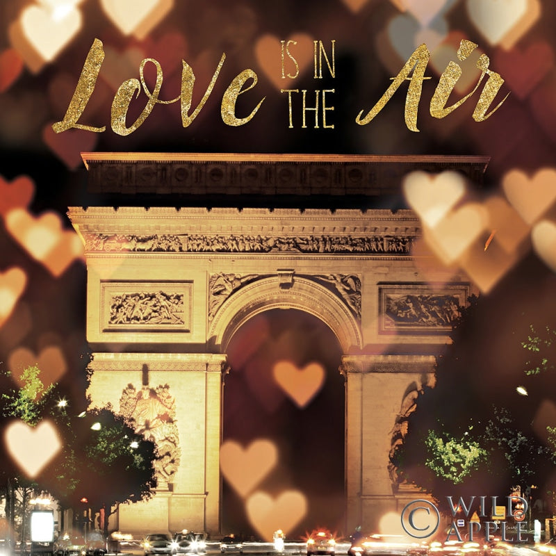 Reproduction of Love is in the Air Arc de Triomphe by Laura Marshall - Wall Decor Art