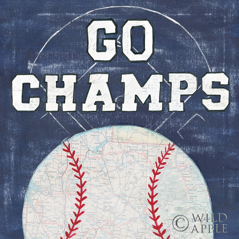 Reproduction of On the Field III Go Champs by Courtney Prahl - Wall Decor Art