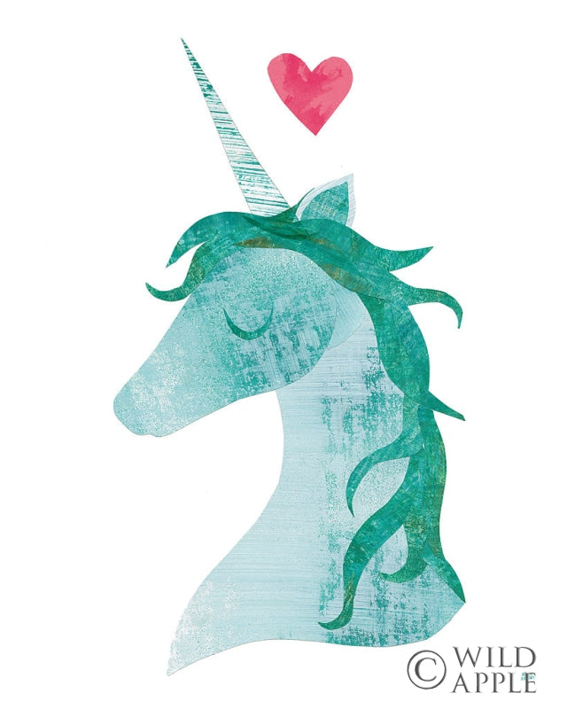 Reproduction of Unicorn Magic II Heart by Melissa Averinos - Wall Decor Art