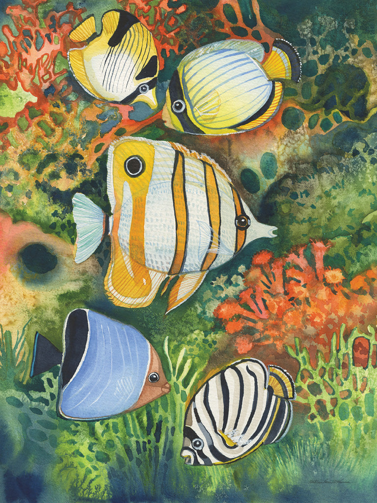 Reproduction of Butterfly Aquarium by Kathleen Parr McKenna - Wall Decor Art