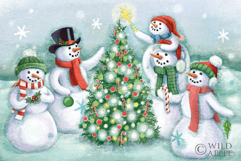 Reproduction of Classic Snowmen IV by Mary Urban - Wall Decor Art