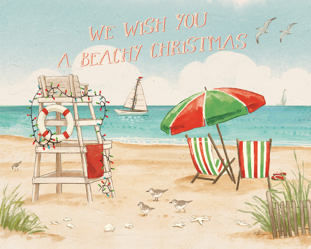 Reproduction of Beach Time I Christmas by Janelle Penner - Wall Decor Art