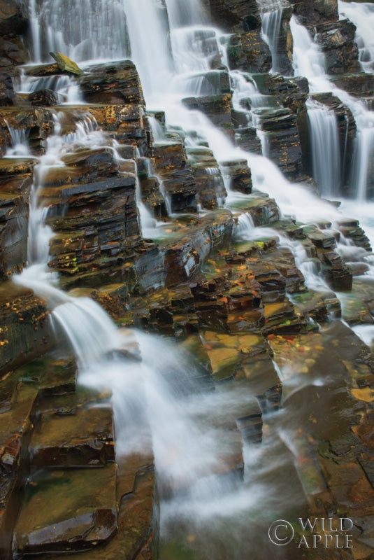 Reproduction of Falls on McDonald Creek color by Alan Majchrowicz - Wall Decor Art