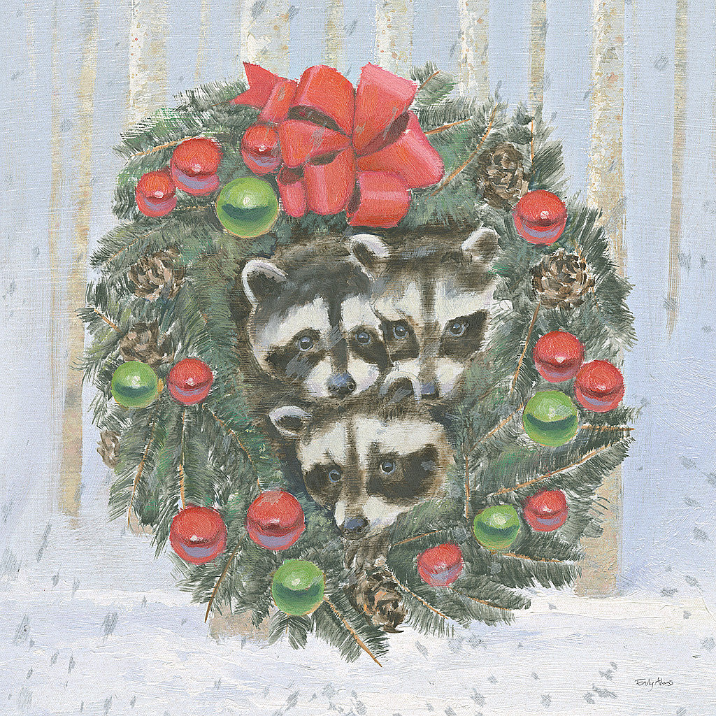 Reproduction of Christmas Critters Bright VI by Emily Adams - Wall Decor Art