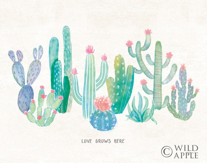 Reproduction of Bohemian Cactus I Love by Mary Urban - Wall Decor Art