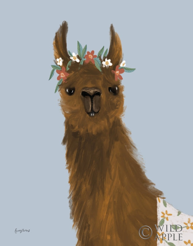 Reproduction of Delightful Alpacas II by Becky Thorns - Wall Decor Art