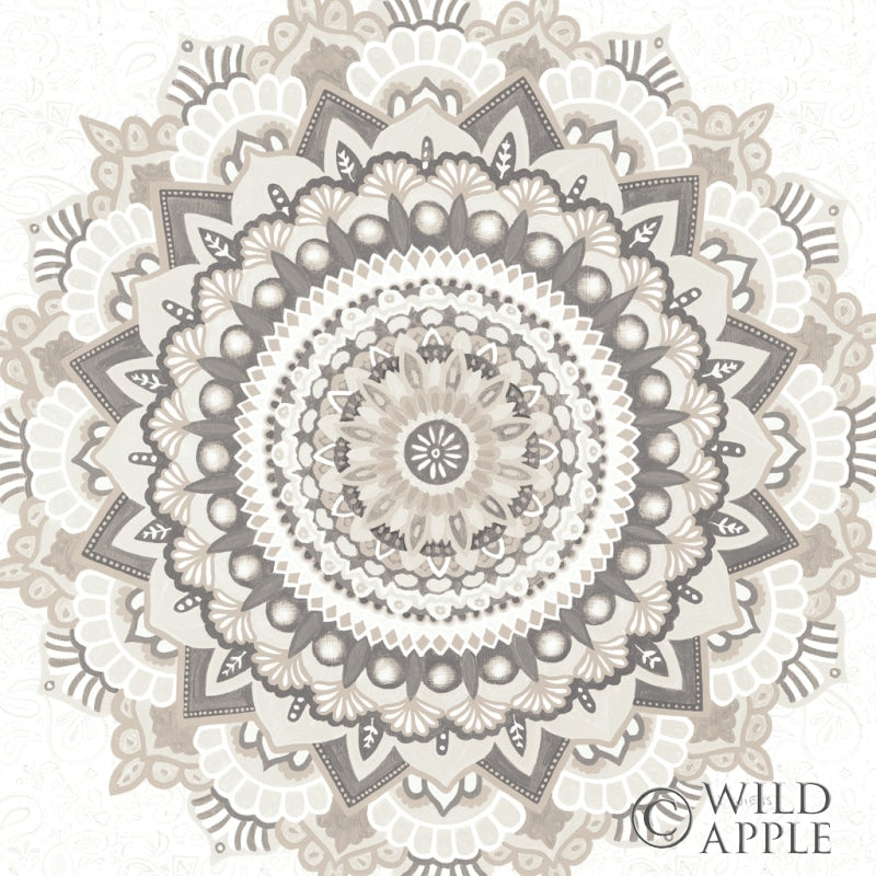 Reproduction of Mandala Dream Neutral Crop by James Wiens - Wall Decor Art