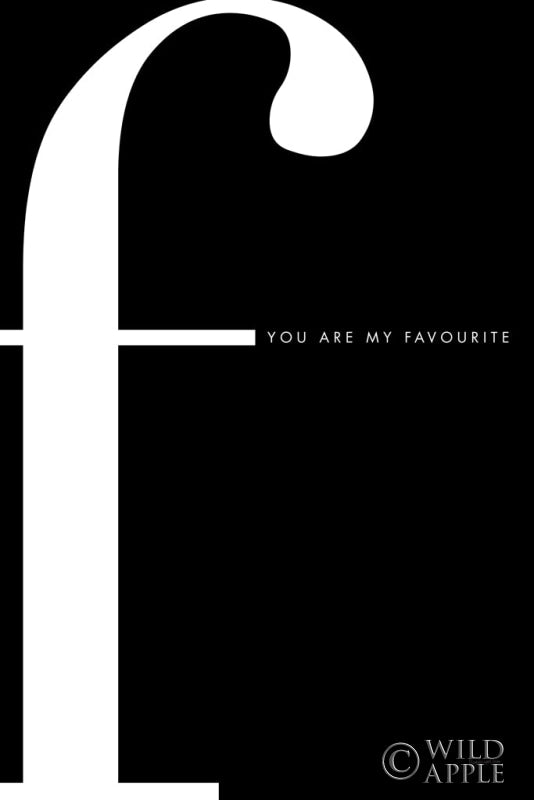 Reproduction of F is for Favourite by Mercedes Lopez Charro - Wall Decor Art