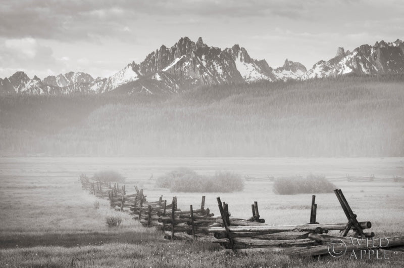 Reproduction of Stanley Basin Fence and Fog by Alan Majchrowicz - Wall Decor Art