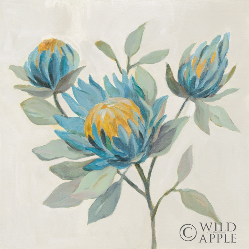 Reproduction of Field Floral II Blue by Silvia Vassileva - Wall Decor Art