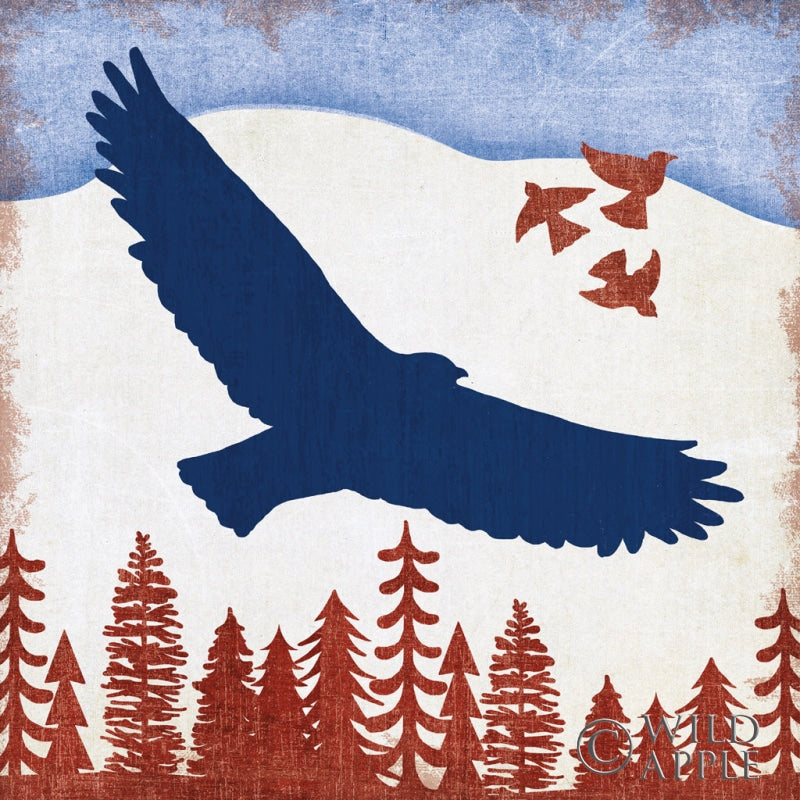 Reproduction of Patriotic Woodland Eagle by Michael Mullan - Wall Decor Art