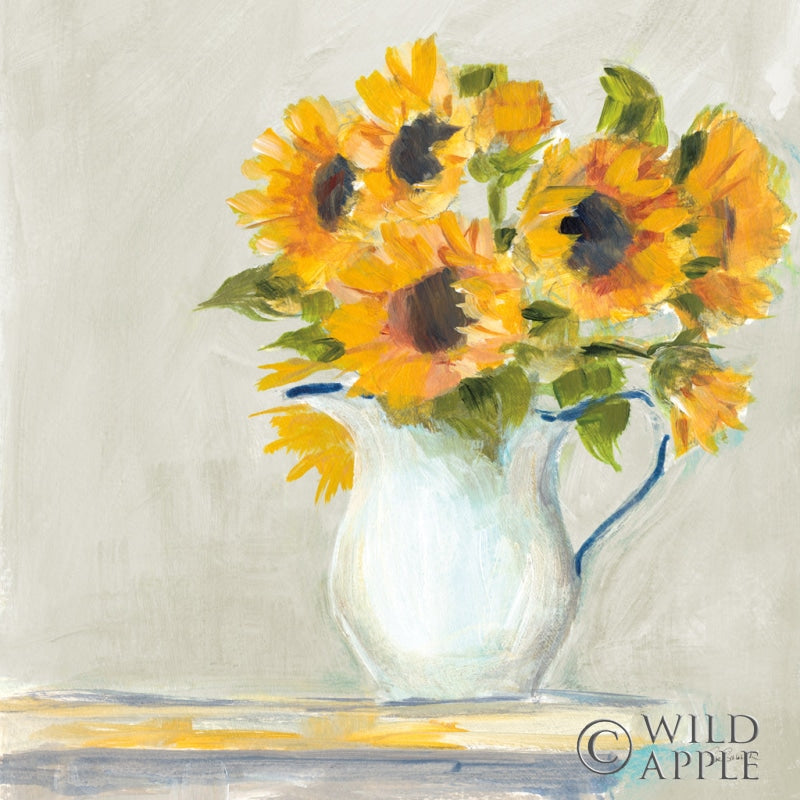 Reproduction of Lotties Sunflowers by Sue Schlabach - Wall Decor Art