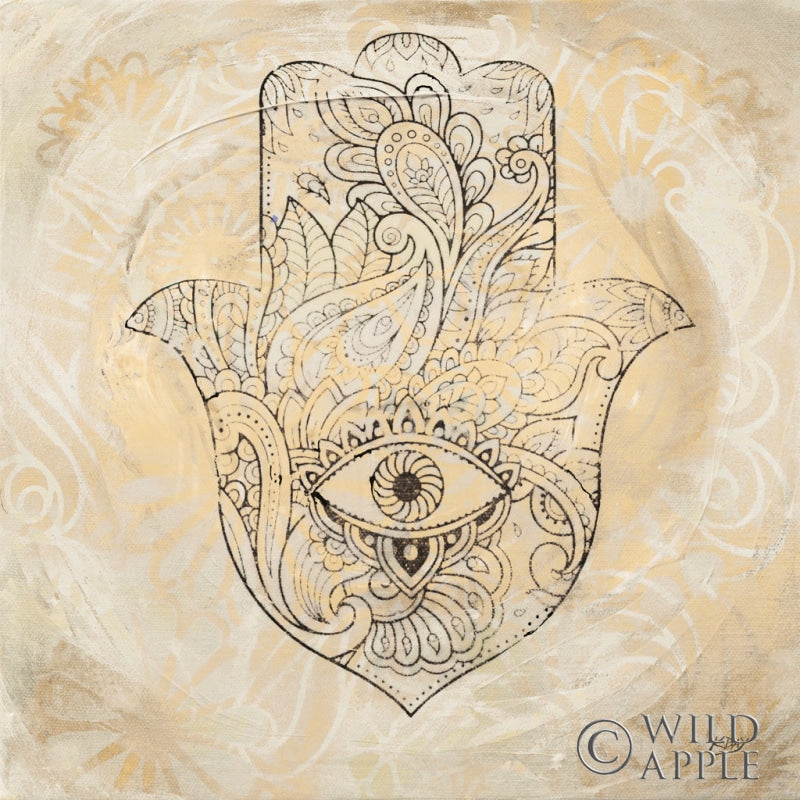 Reproduction of Hamsa Eye Neutral by Kellie Day - Wall Decor Art