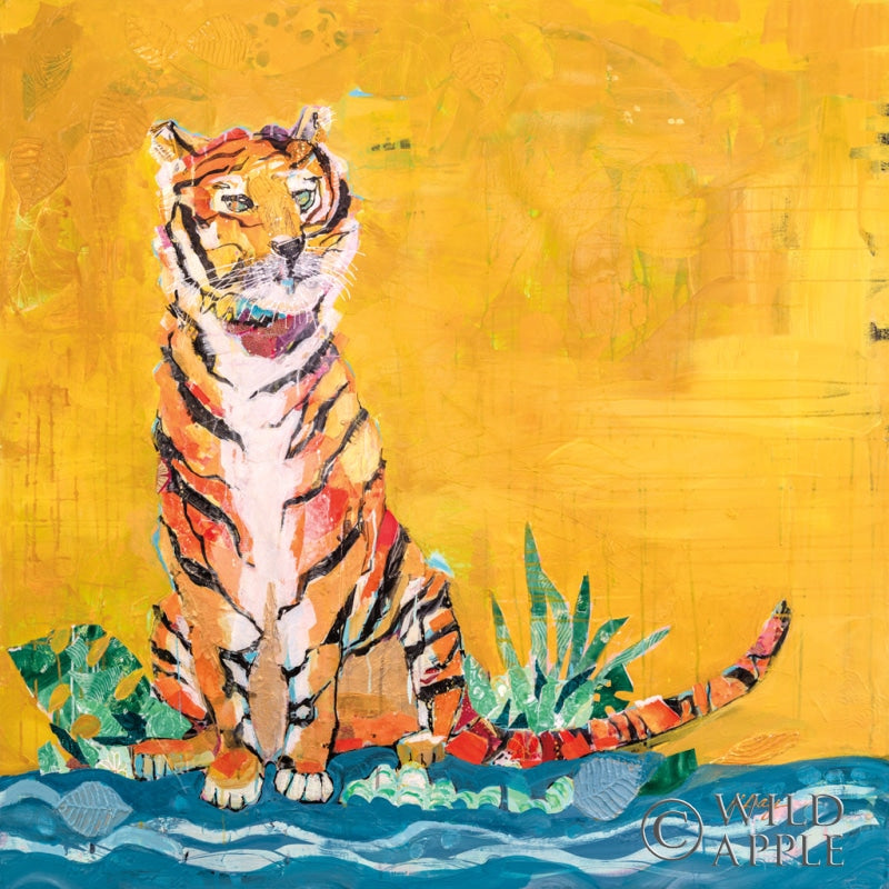 Reproduction of Tiger by Kellie Day - Wall Decor Art