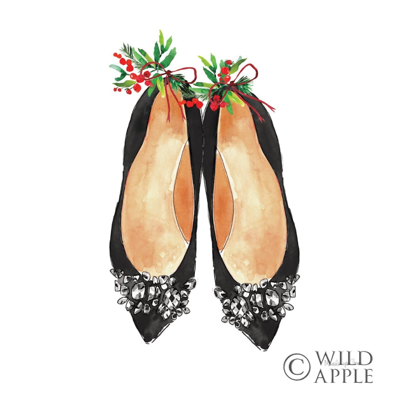 Reproduction of Christmas Shoes I by Mercedes Lopez Charro - Wall Decor Art