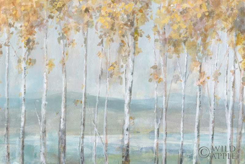 Reproduction of Lakeview Birches by Danhui Nai - Wall Decor Art