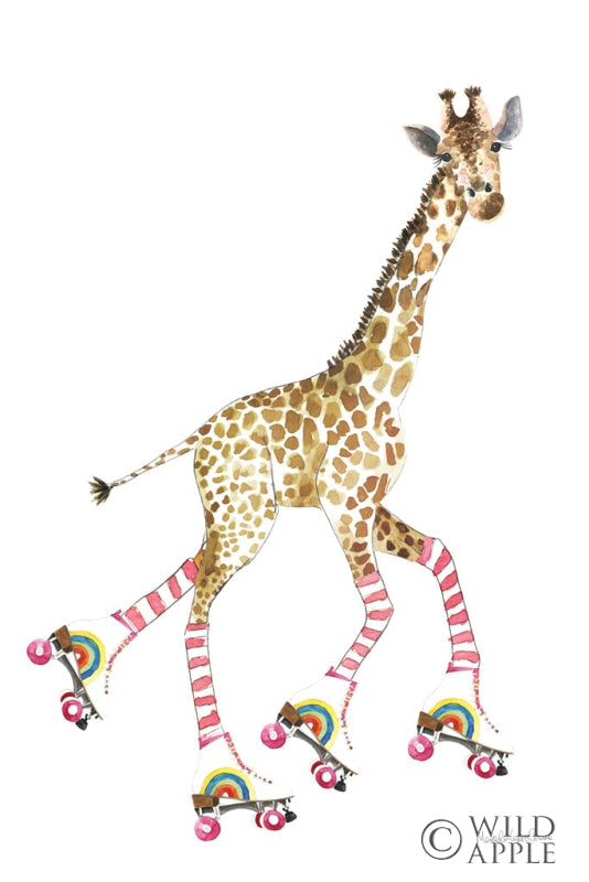 Reproduction of Giraffe Joy Ride II No Balloons by Mercedes Lopez Charro - Wall Decor Art