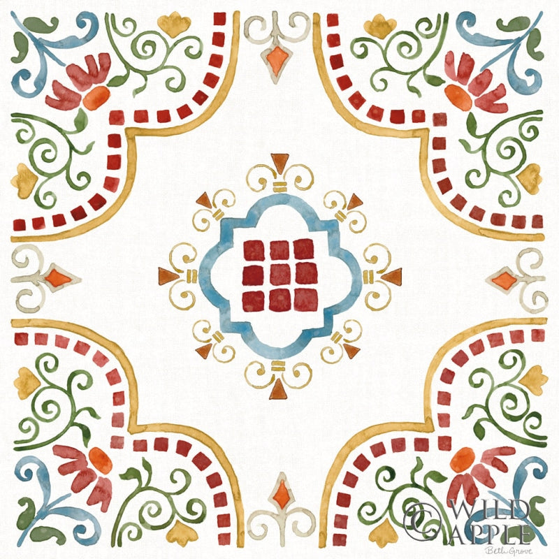 Reproduction of Mediterranean Motif II by Beth Grove - Wall Decor Art