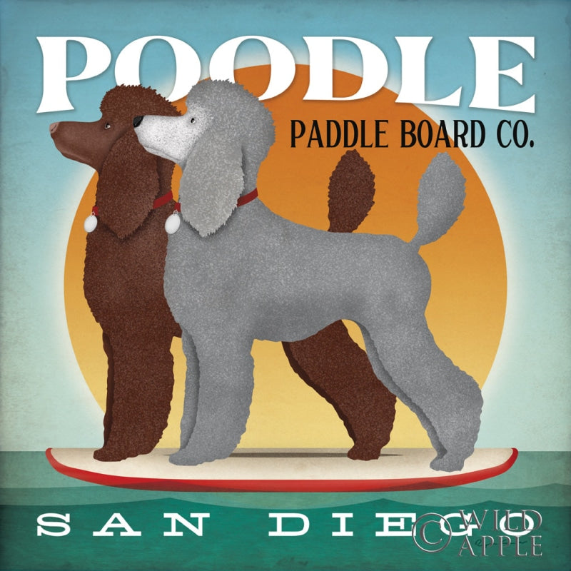 Reproduction of Double Poodle Paddle Board by Ryan Fowler - Wall Decor Art