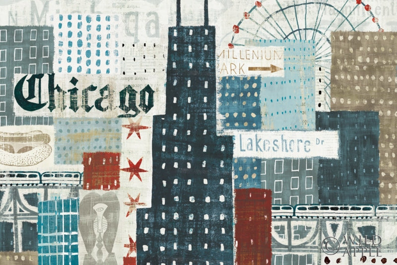 Reproduction of Hey Chicago II by Michael Mullan - Wall Decor Art