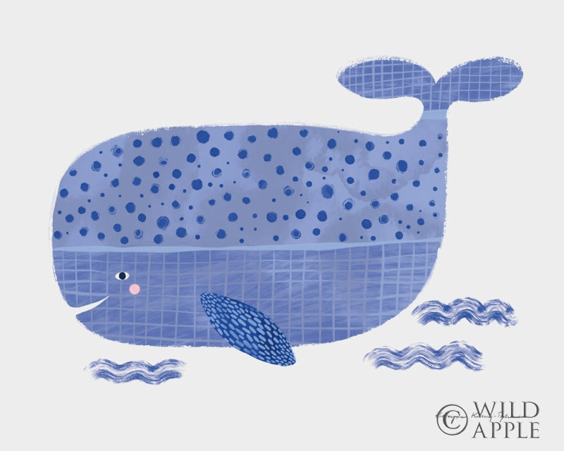 Reproduction of Whale by Kasia Kucwaj-Tybur - Wall Decor Art