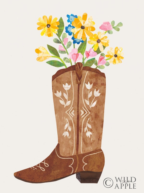 Reproduction of Western Cowgirl Boot VI by Courtney Prahl - Wall Decor Art