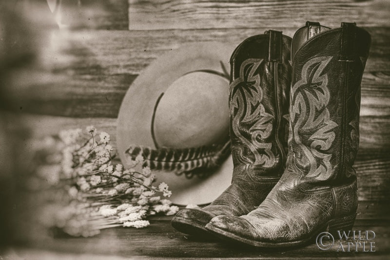 Reproduction of Cowboy Boots II by Nathan Larson - Wall Decor Art