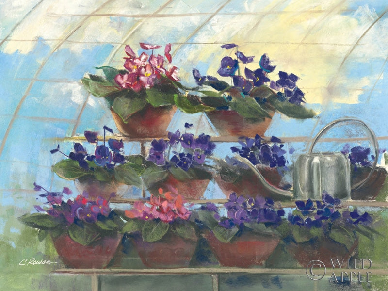 Reproduction of Violets by Carol Rowan - Wall Decor Art