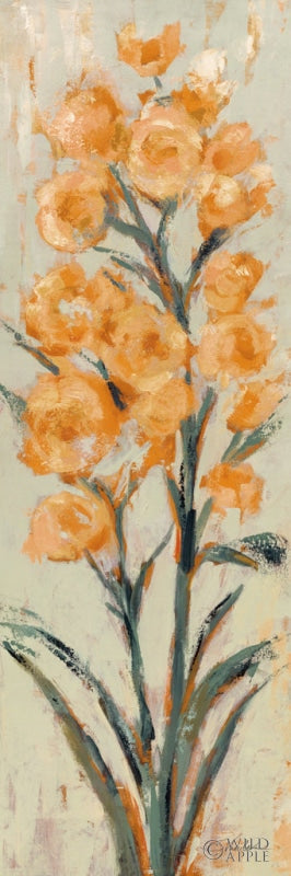 Reproduction of Tall Tangerine Flowers II by Silvia Vassileva - Wall Decor Art