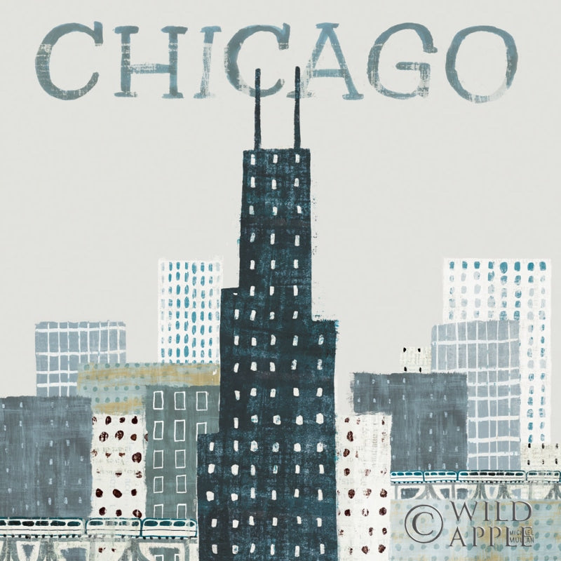 Reproduction of Chicago Landmarks I by Michael Mullan - Wall Decor Art