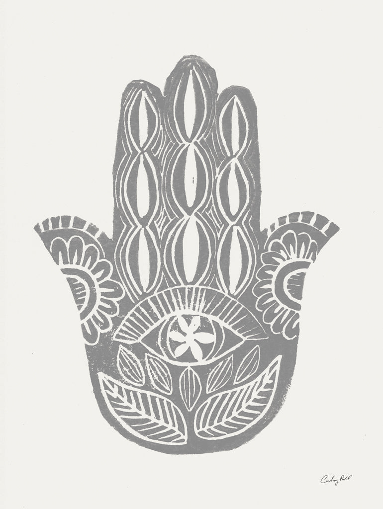 Reproduction of Hamsa II Silver by Courtney Prahl - Wall Decor Art