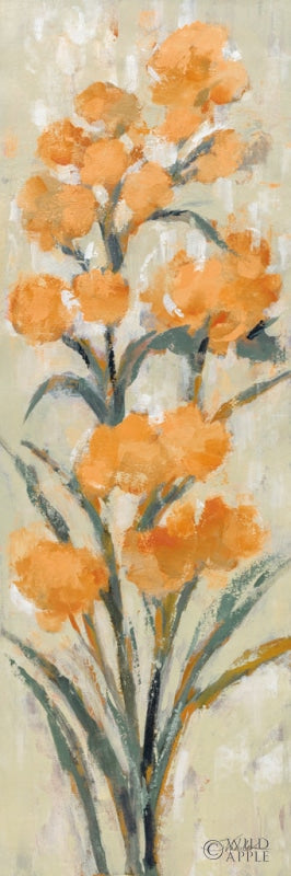 Reproduction of Tall Tangerine Flowers I by Silvia Vassileva - Wall Decor Art