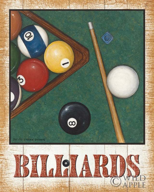 Reproduction of Billiards v2 by David Carter Brown - Wall Decor Art